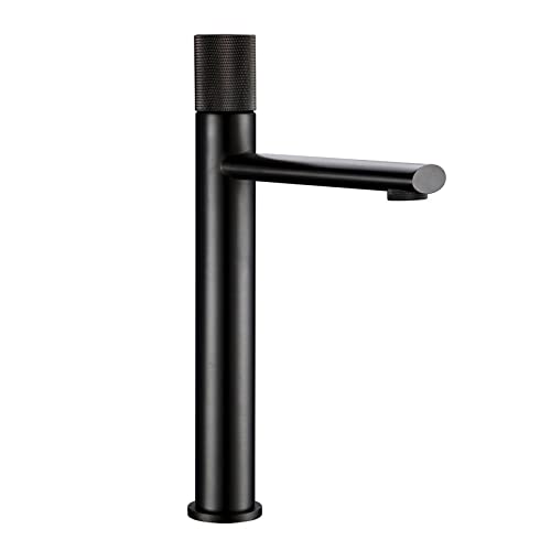 Robinet de lavabo haut gris pistolet pour une vasque de salle de bain moderne