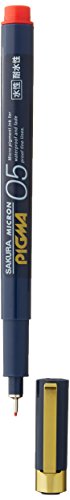 Sakura Pigma Micron 05 stylo rouge idéal pour Bullet Journal et croquis