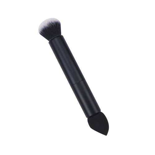 2 en1 Pincel para Aplicar y Difuminar Polvo Cubreraíces en la Línea, Brocha Maquillaje Polvos Bronceadores, Cepillo de Maquillaje Facial de Doble Extrem, Pulir, Difuminar, Corrector