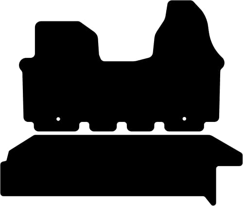 Kovvar Tapis de Sol Compatible avec Renault Trafic 2001-2014 Correspondant à la Version: 2 | Portes coulissantes Simples | Empattement Court | Qualité: Basic