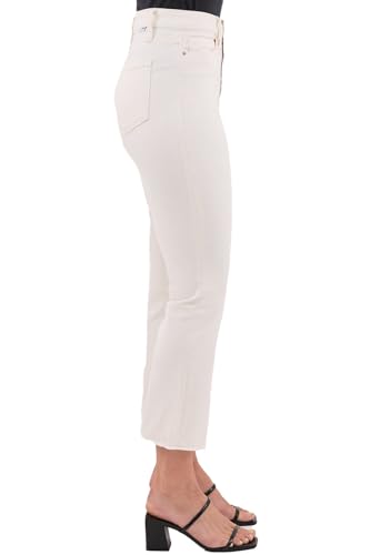 RFM Mia High Rise Bootcut Fit Cropped Frayed Hem Jeans with Built-in Tummy Control Premium Stretc Denim (Available in Plus)2