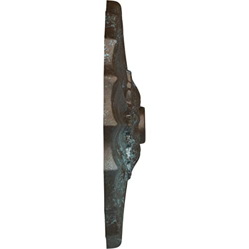 Image of 9 inchOD x 1 3 /8 inchP Shakuras Ceiling Medallion (Fits Canopies up to 1 3 /8 inch), Hand-Painted Bronze Blue Patina