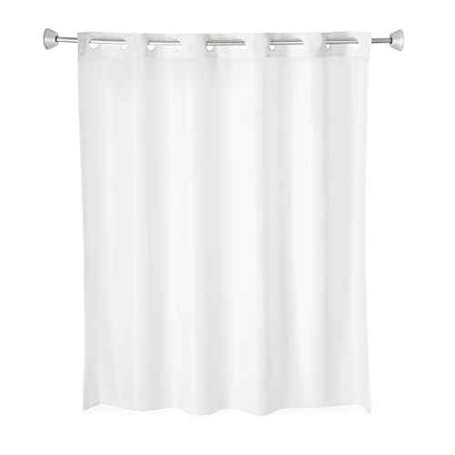 Rideau de douche uni Whitmor textile 180 cm pour baignoire familiale - 3