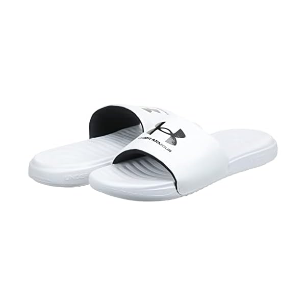 Under Armour Men's Slide Sandal, White (103)/White, 11 - Image 9