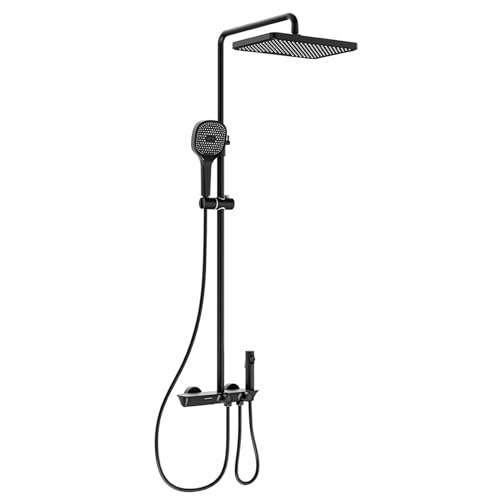 Système de douche à main en laiton mural noir de qualité supérieure