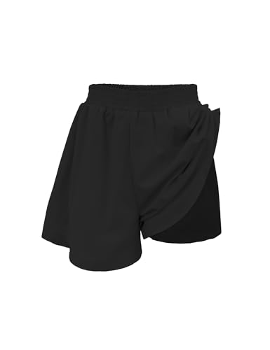 Yesfashion Girls Athletic Shorts High Waist Running Shorts Kids Casual Shorts with Pockets4