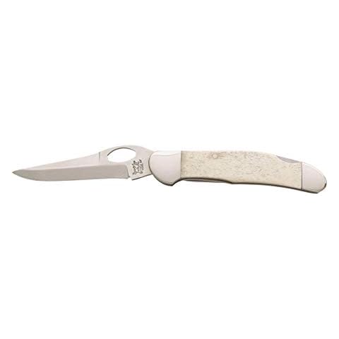 Bear & Son Cowhand Lockback Folding Knife, 2 7/8” High Carbon Stainless Steel Blade, White Smooth Bone Handle with Pocket Clip (WSB149L) Cover