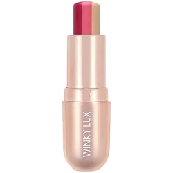 Winky Lux Strawberry Rose Tri-Color Tinted Lip Balm – Hydrating Lip Balm, Sheer Pink Tint, Lip Care with Jojoba Oil & Vitamin E, Moisturizes & Softens Dry Lips, Buttery Soft with Strawberry Rose Scent