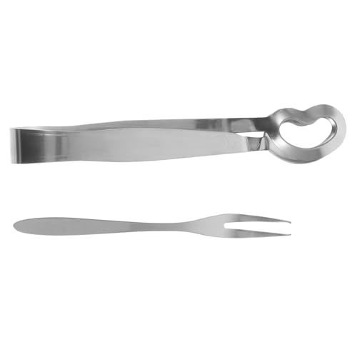 AUTSUPPL Pince Escargot Inox avec Fourchette Pratique Ustensile Cuisine Multi-usage pour Fruits de Mer et Table Confortable et Résistant