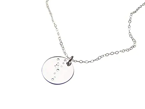Taurus Zodiac Constellation Necklace - Sterling Silver - Astrology Necklace - Gift for Her
