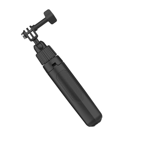 Palo selfie de aluminio de doble garra con adaptador para cámaras 4