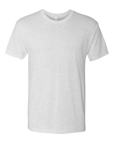 Next Level 6010 Men's Tri-Blend Crew Tee-Heather White, Medium