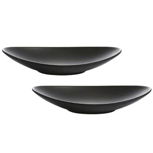 Set de 2 platos para sushi de melamina negra miniatura 1