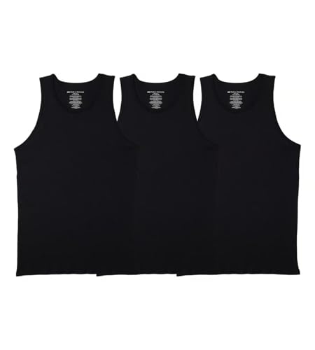 Pair of Thieves Superiair Tank Top for Men 3 Pack - Ultra Soft, Lightweight 100% Cotton Undershirt for Men - Black