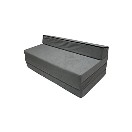 Natalia Spzoo Matelas pliant sofa pour adultes et enfants, choix des couleurs 200 cm de long sélection des couleurs (Gris)
