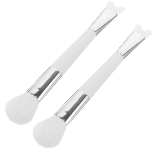 WRITWAA 2Pcs Dual Ended Makeup Brush for Nose Contouring Soft Bristle Shaped Blush Brush for Precise Nose Makeup Application and Blending for Womens Beauty Routine