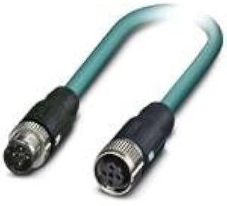 1407402, Ethernet Cable, CAT5, Str M12 M 4P to Str M12 F 4P, 2pair 5m, PUR Blue, NBC-MSD/ 5,0-93E/FSD SCO