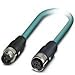 1407402, Ethernet Cable, CAT5, Str M12 M 4P to Str M12 F 4P, 2pair 5m, PUR Blue, NBC-MSD/ 5,0-93E/FSD SCO