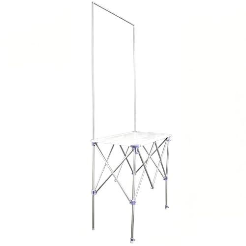 Puesto de Vendedor Plegable de Aluminio, Soporta hasta 60 Kg, Diseño Plegable, Puestos del Mercado, Bolsa de Almacenamiento Incluida, para Comida Callejera, Dulces y Limonada(L)
