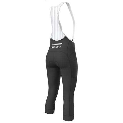 Lo.gas Cycling Bib Shorts Women Padded Bike Pants 3/4 Biking