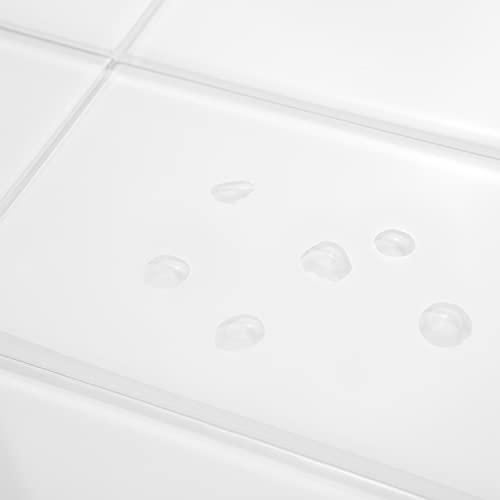 Dicofun 72-Piece Peel And Stick Glass Tile, 3" X 6" Self Adhesive Subway Glass Backsplash Tile For Kitchen And Bathroom, Bright White (Including Tile Trim) #TOP1