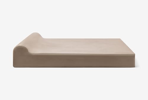 Barker Beds Giant Orthopedic Dog Bed - 7" Pillow Top with Headrest - 100-300 lbs - Memory Foam for Joint Pain & Arthritis - Vet Recommended, Washable - Made in USA - 60"x48"x7" - Khaki by Big Barker - Image 3