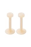 Pierced Owl Pair of 16GA Flesh Tone Flexible Bioflex Removable Push Top Piercing Retainers, Metal & Allergy Free for Lips, Ears, Nose, Labret, Monroe (Light - 10mm (3/8'))