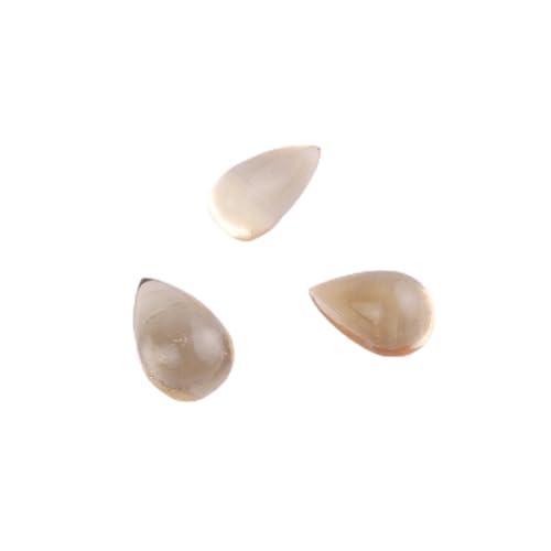 Citrine en vrac naturelle d'Afrique : lot de 3 gemmes en goutte de haute qualité pour bijoux