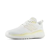 New Balance Women's Fresh Foam Velo V4 Turf-Trainer Softball Shoe, White/Team Gold, 8