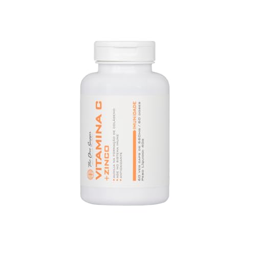 Vitamina C 500mg + Zinco 15mg + Vitamina A, B1, B6 e B12-60 Cápsulas - The One Supps