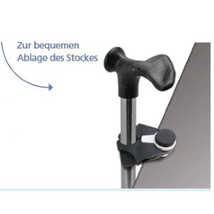Pflegehome24® Stockhalter Gehstockhalter für Tisch für alle Gehstöcke oder Krücken