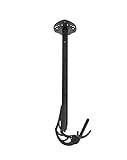 Skull Hooker Powder Coated Steel Adjustable Rotatable Ceiling Hooker & Mounting System for Space Saving, Black