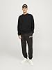 JACK & JONES Men's Jjebasic Sweat Crew Neck Noos Ps Hooded Sweatshirt, Black, 4XL #5