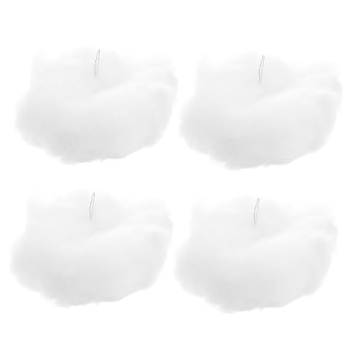 NUOBESTY 4Pcs Artificial Cloud Props 3D Cloud Room DIY Hanging Ornament Imitation Cotton Decoration Wedding Party Stage Room Decor,15 x 15x 15cm