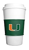 Fanpans Unisex Silicone Cup Sleeve - NCAA Miami Hurricanes Team Logo, Dishwasher Safe