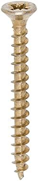 TIMCO 50100SOLOC Solo Chipboard & Woodscrews-PZ-Double Countersunk-Gold-5.0 x 100-Box of 100-Gold-Unit Count 100, Yellow, 5.0 x 100mm, Set of 100 Pieces