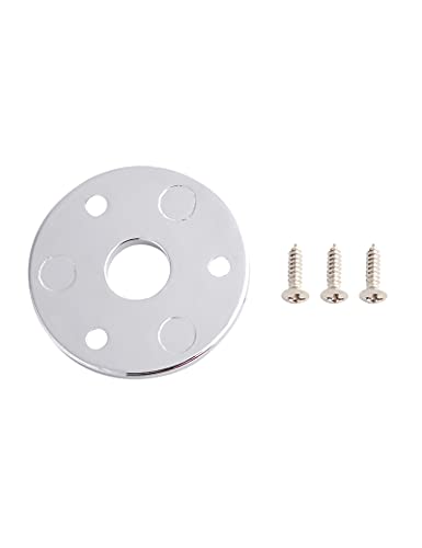 Bogart Guitar Jack Socket Plate Round Metal Output Jack Plate Cover For Guitar Bass Ukulele Banjo Mandolin With Mounting Screws Chrome. Hj 008-Cr #TOP7