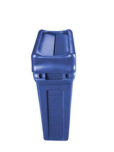 Rubbermaid Commercial Products Slim Jim Trash Can Swing Lid, Blue, Plastic, Compatible With 23 Gallon Slim Jim Containers/Garbage Cans #TOP5