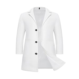 Herren-Mantel-Wollmantel, Herren Mantel Slim Fit Business Trenchcoat Stehkragen Übergangsmantel Wintermantel Große Größen Lang Wollmantel Bequeme Freizeit Mäntel Leicht Große Größen