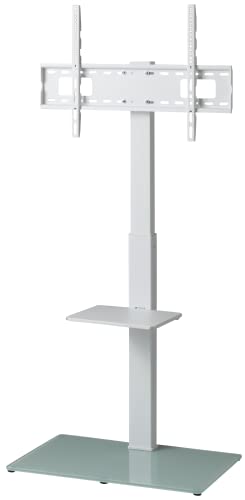 武田コーポレーション 【液晶テレビ・角度調節・高さ調節・37~70インチ対応】 ホワイト 66×40×146cm 壁寄せTVスタンド N1-KTVH66SWH