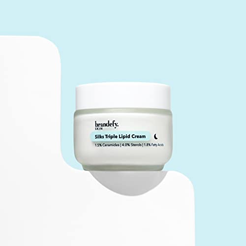Brandefy Silks Triple Lipid Ceramide Face Moisturizing Cream – Barrier Repair Cream With 1.5% Pure Ceramides, Squalane Oil, 4.0% Pomegranate Sterols, 1.8% Fatty Acids And Jojoba 1.7Oz #TOP5