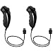 LinkStyle 2Packs Nunchuk Nunchuck Controller Remote Video Game for Nintendo Wii Wii U Console