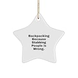 Funny Backpacking Star Ornament Gifts for Friends and...