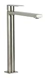 PAFFONI Rubinetteria - Miscelatore lavabo Canna Alta in Colore Acciaio Spazzolato Tango TA081ST - RUB11638 - Steel Looking, Senza piletta di Scarico