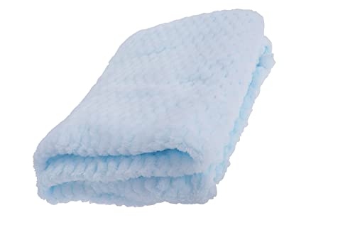 KAV Baby Polyester Waffle Blanket for Girl/Boy Super Soft Plain Design Wrap for Newborn Babies, Toddlers, Infants - All Seasons Comfort 75x100 CM (Sky)