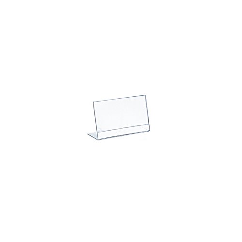 Azar Displays 112735 4.5" W X 3.5" H Horizontal L-Shaped Sign Holder -10Pk #TOP1