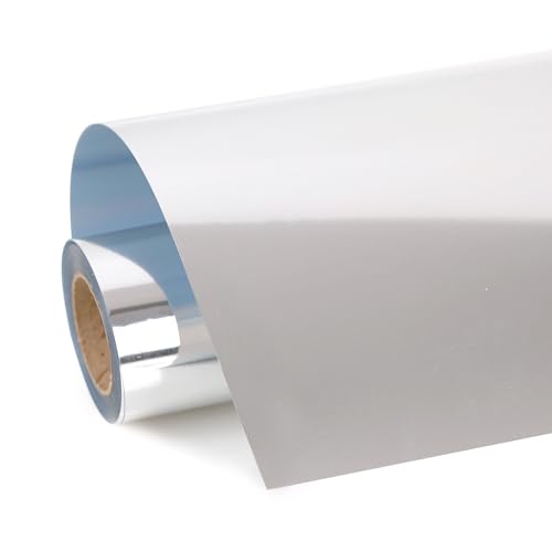 Image of FUNKAKA Heat Transfer Vinyl Soft Silver HTV Rolls, 12 inch x 9ft