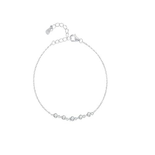 Bracelet 925 sterling silver anti-ternissement chaîne en or blanc
