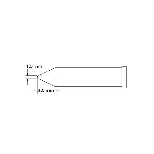 Image of METCAL GT6-CN0010P TIP, CONI, PWR, 1.0X6.0 MM, GT6