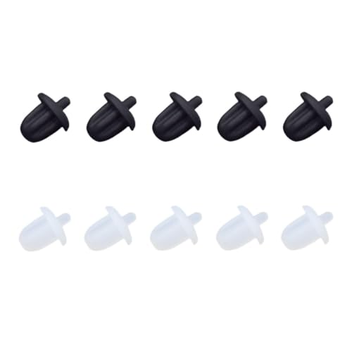 CCeCCe 10 Pack 1/4'' Audio Jack Socket Dust Cap Plug Rubber Cover for 6.5mm 6.35mm Female Port Interface Panel End Terminal PC DVD Microphone Electric Bass Guitar Amplifier Sound Box Speaker